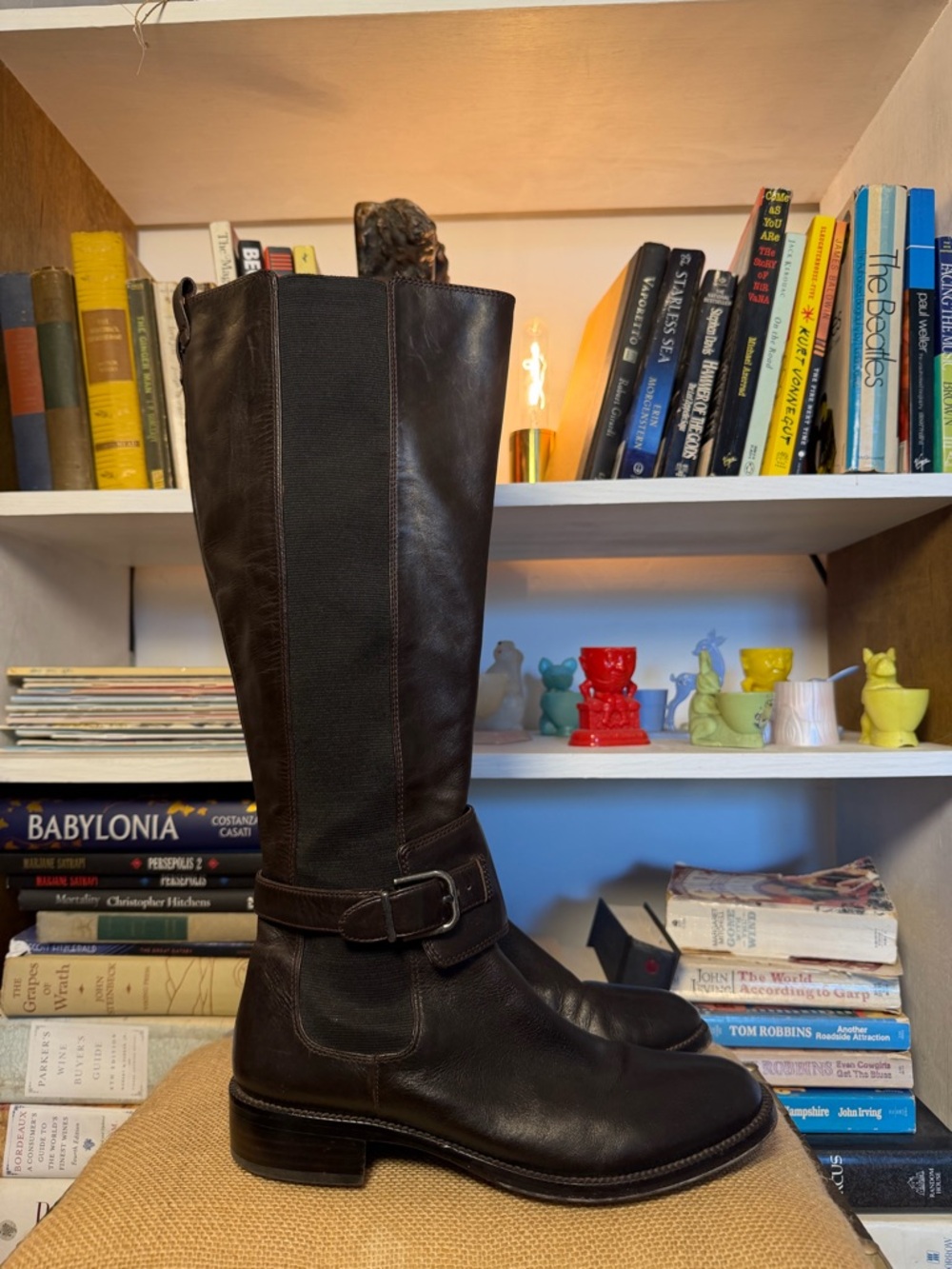 Tall Brown Leather Riding Boots